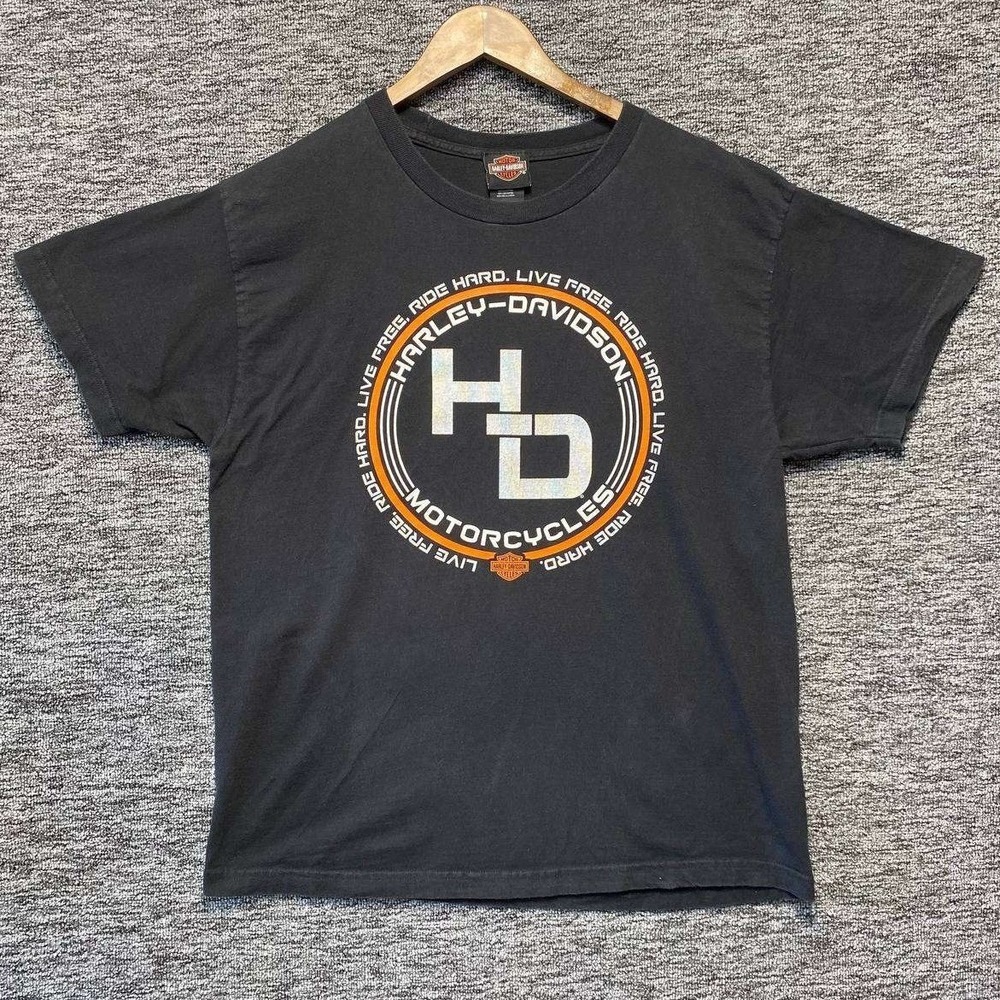 Harley Davidson T Shirt Mens Large Black Hillbilly Gatlinburg TN Graphic Tee